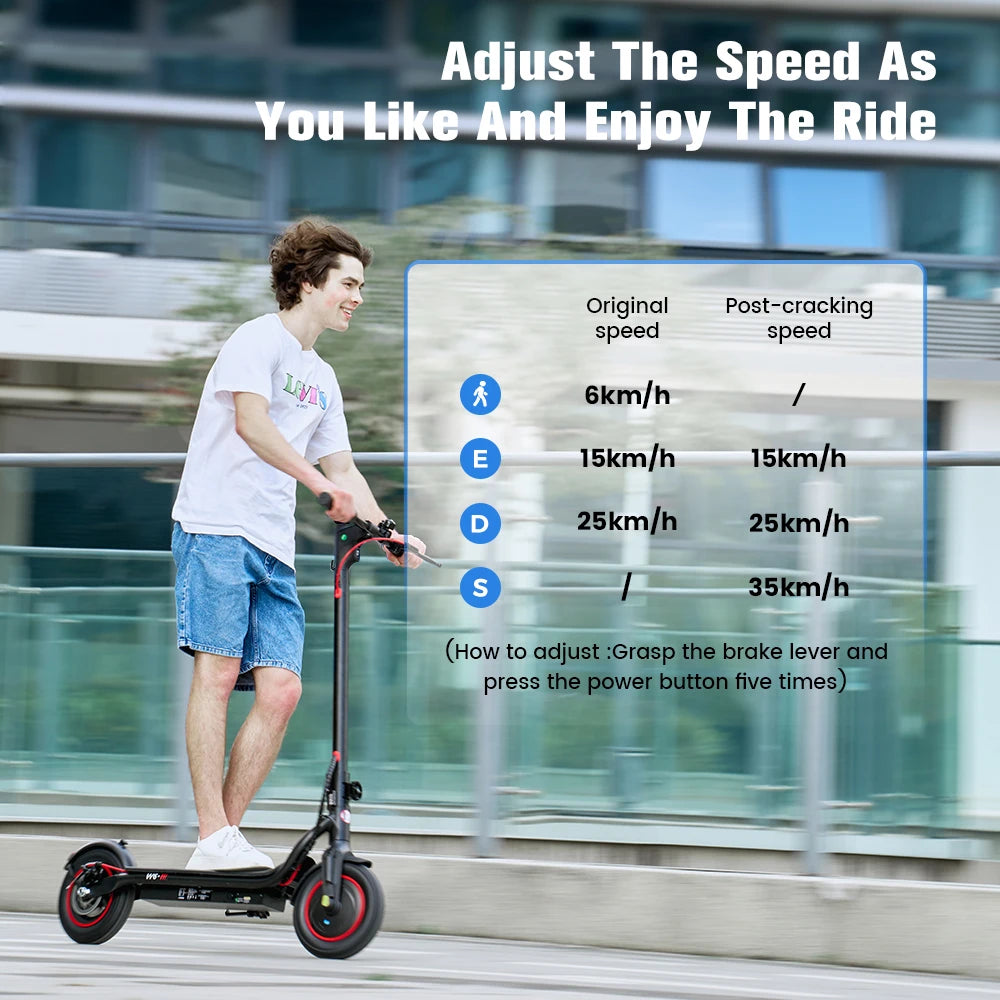 IScooter W6 Adult E-scooter 500W Motor 36V 7.8Ah Battery 35km/h Max Speed Support APP 30km Long Range City Electric Scooters