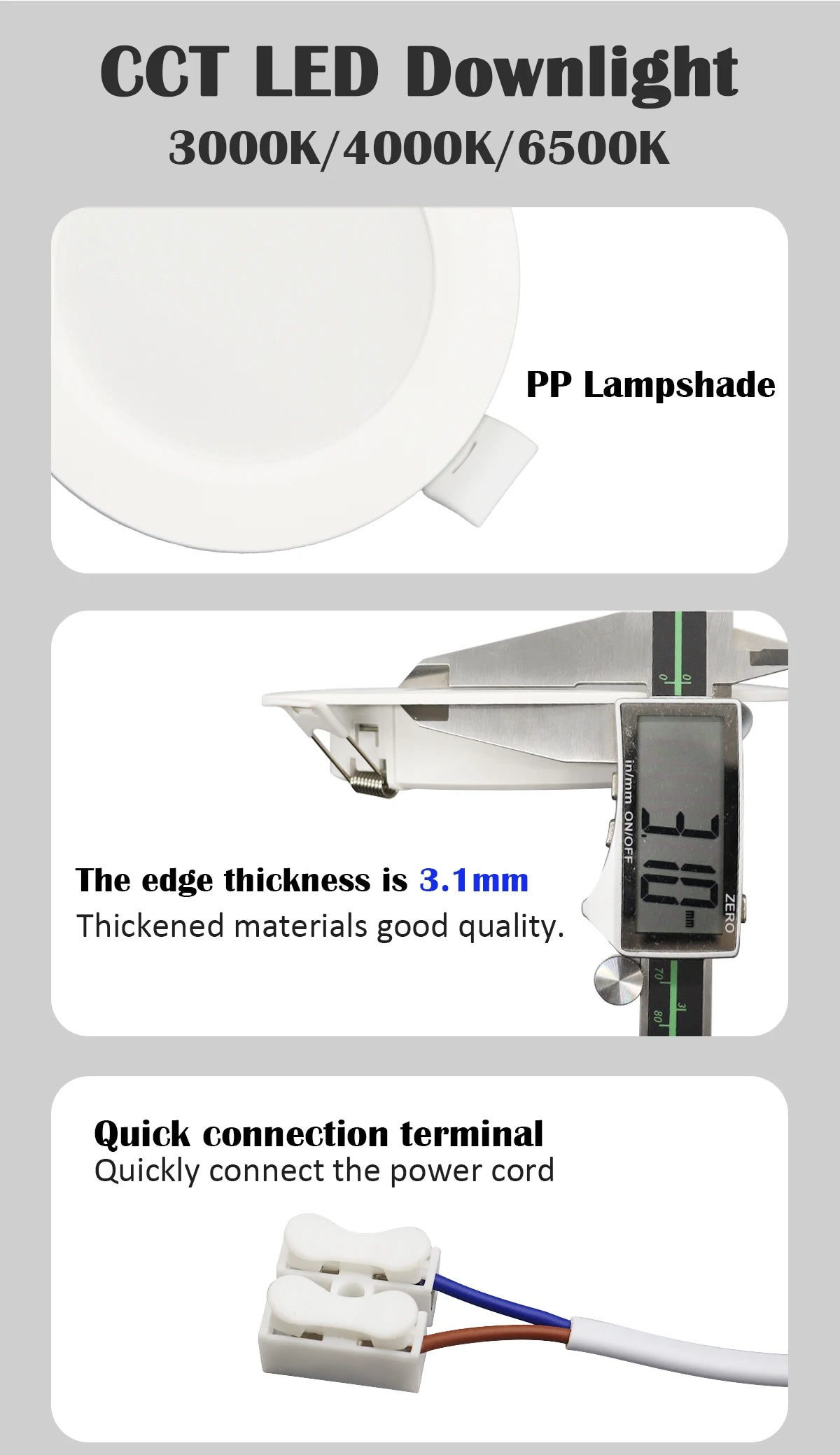 10 stücke CCT Spot Downlight Einbau LED Decke Licht 3 Farbe Eingestellt AC100-240V Zifferblatt Schalter 3000 K/4000 K/6500 K Innen Beleuchtung.
