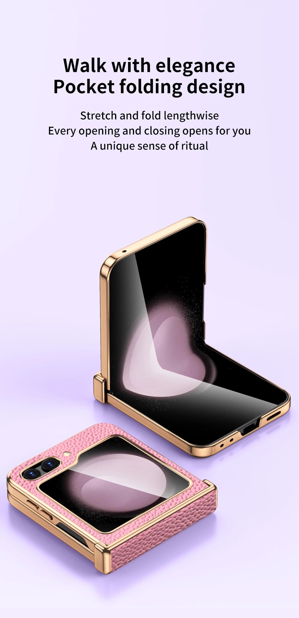 Cowhide Leather Phone Case for Samsung Galaxy Z Flip7 Flip6 Flip5 Flip 7 6 5 Luxury Hinge Protection Cover with Tempered Glass.