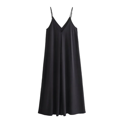 MUJER Schwarze Slip-lange Kleider für Frauen, rotes drapiertes Sommerkleid für Damen, 2025, sexy rückenfreies Maxikleid für Damen, Sommer-Strandkleider.