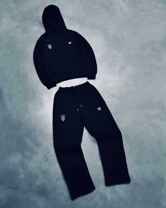 Y2k Men Clothing set Punk Street retroGothic tracksuit Harajuku Trend Hip Hop personality pattern embroidery oversized tracksuit.