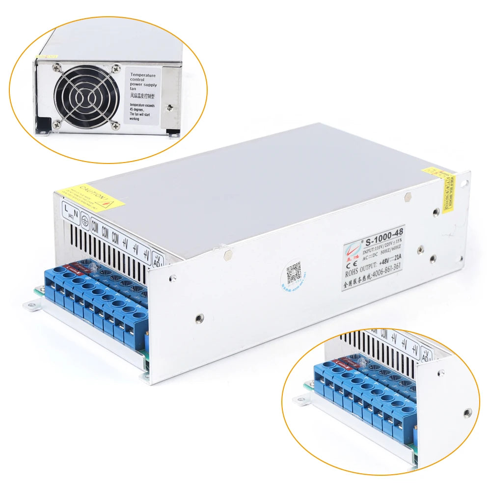 Power Supply 25A/20A 600W/1000W Voltage Converter AC 220V to DC 24V/48V Transformer Switching Power Supply, Adapter.