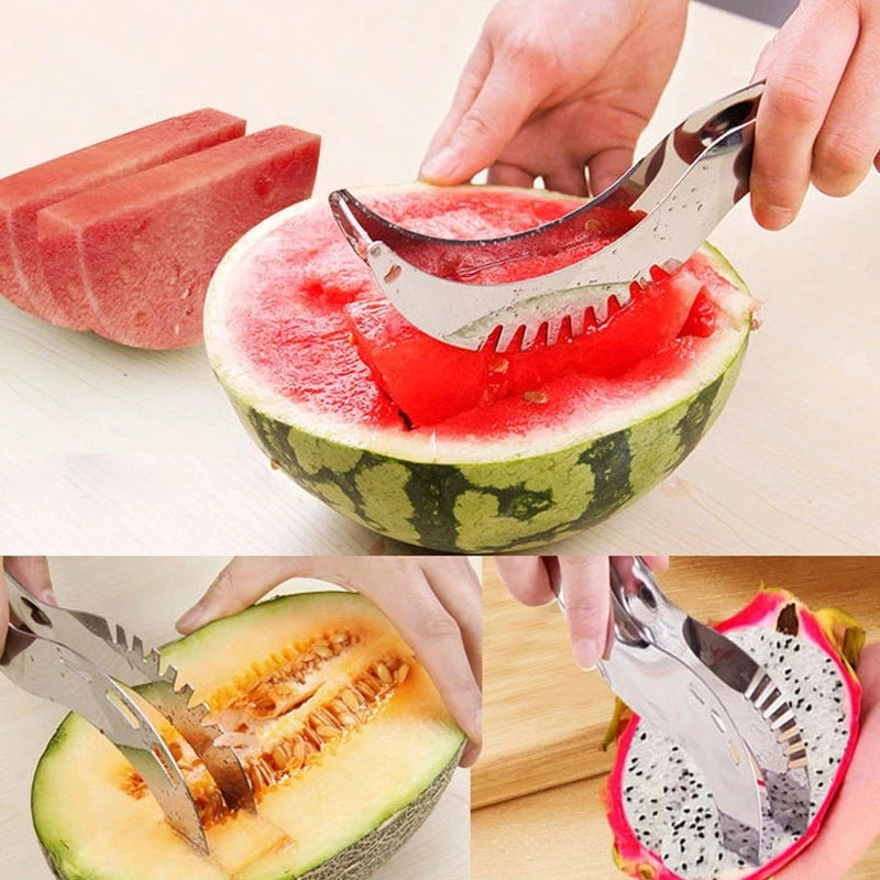Stainless Steel Windmill Watermelon Cutter Artifact Salad Fruit Slicer Cutter Tool Watermelon Digger Kitchen Accessories Gadgets.