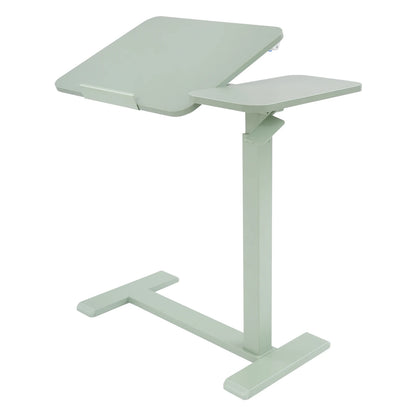 Mobiler Stehschreibtisch mit Tablettplatte, höhenverstellbar, 26–41 Zoll, drehbar, 40 kg belastbar, versteckte Räder für Home-Office-Laptops