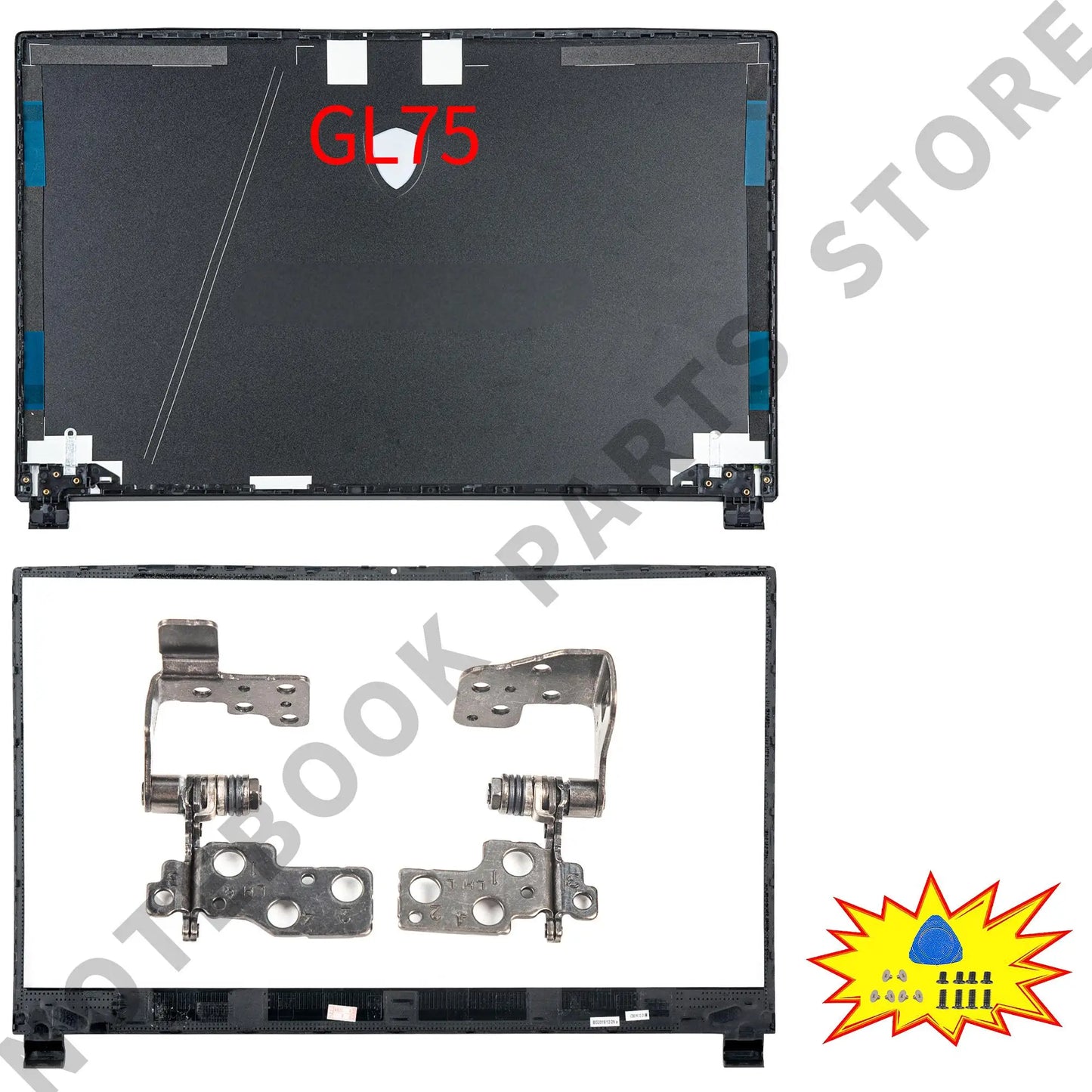 Laptop Housing Case For GE75 GP75 GL75 RAIDER/Leopard 8SG 9SE MS-17E3 17E7 17E9 New Back Cover Bezel Hinges PC Parts Replace.