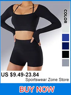 Yoga Suit High Waist Leggings Running Training Tights Sports Outfits Long Sleeve Crop Top Bra Seamless Fitenss Set Fitness Wear.