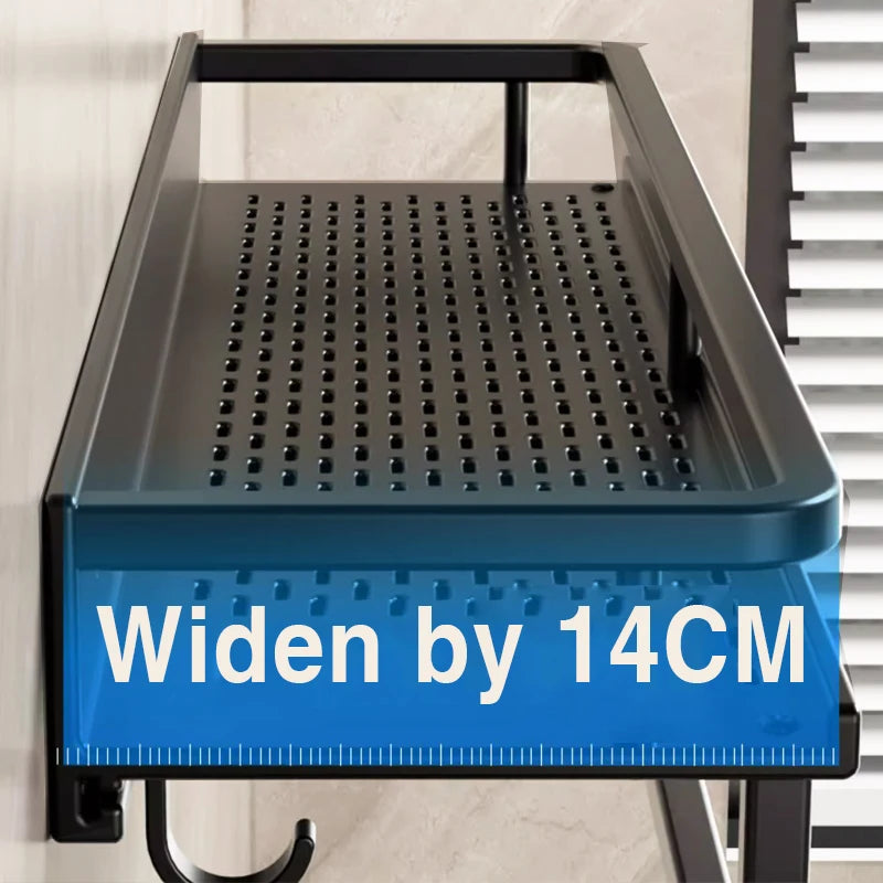 60 cm Breite, verbessertes WC-Aufbewahrungsregal/Badezimmer-Shampoo-Regale, Kleiderbügel, Duschregal, Kleiderbügel, Eckregal