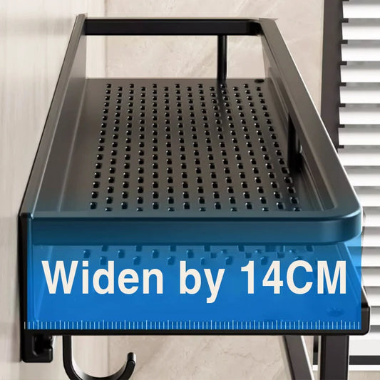 60 cm Breite, verbessertes WC-Aufbewahrungsregal/Badezimmer-Shampoo-Regale, Kleiderbügel, Duschregal, Kleiderbügel, Eckregal