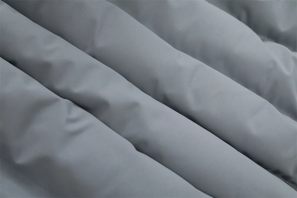 New Winter Men's Mid-Length Cotton-Lined Coat Business-Casual Windproof Warmth Fashionable Hooded Jacket Stylish Menswear