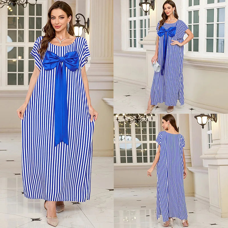 Frauen bestickte lange Kaftane Plus Size Kaftan Kleider Strand Badeanzug Cover Up Moomoo Kleid marokkanische Robe