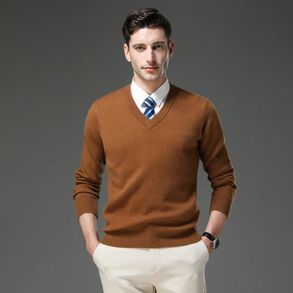 Top Grade Thick Anti-Pilling New Fashion Brand Autum Winter Knit Pullover Men Slim Fit Sweater Business Casual Woolen Jumper