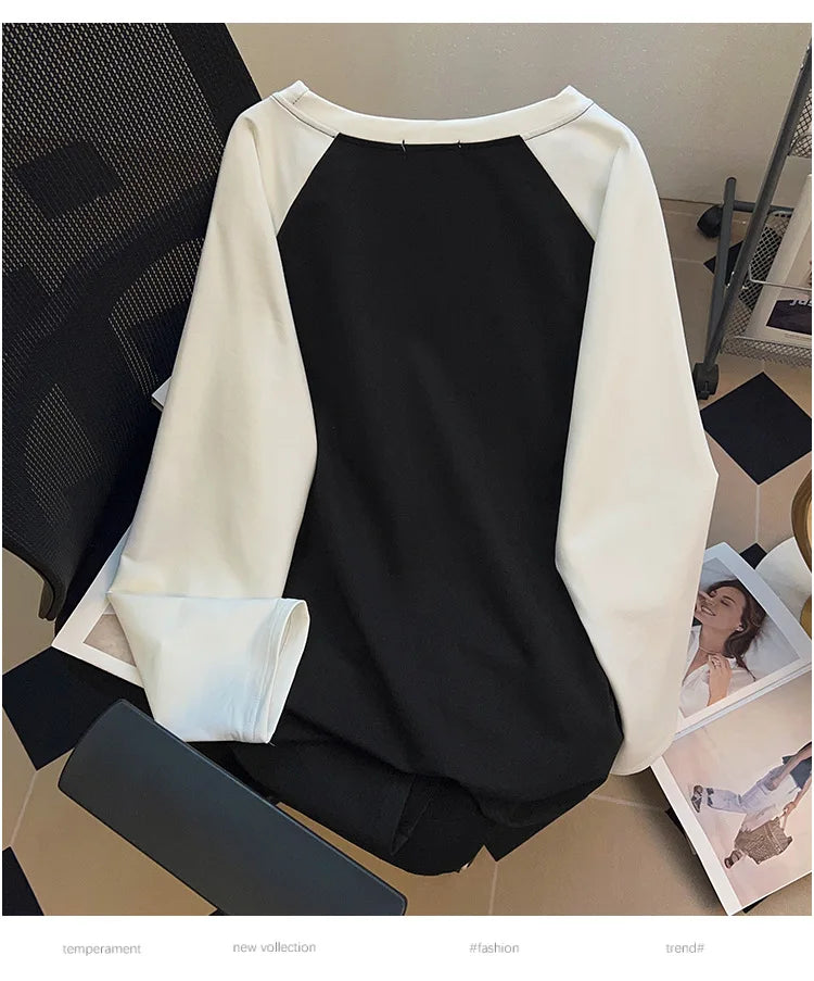 170kg Plus Size Damen Büste Herbst lässig Mode bedruckt Sweatshirt lose Langarm Top 6xl 7xl 8xl 9xl 10xl 11xl