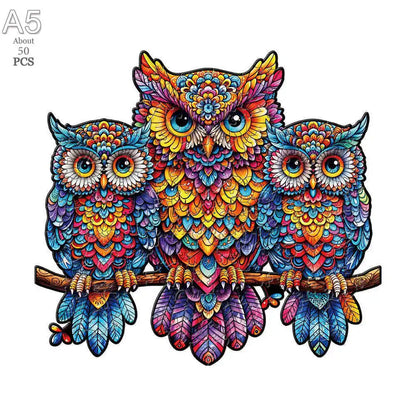Medium Difficulty Jigsaws for Kids Adult Animal Puzzle Wood Beautiful Bird Owl Cat Wooden Puzzle Home Deco Holiday Gifts