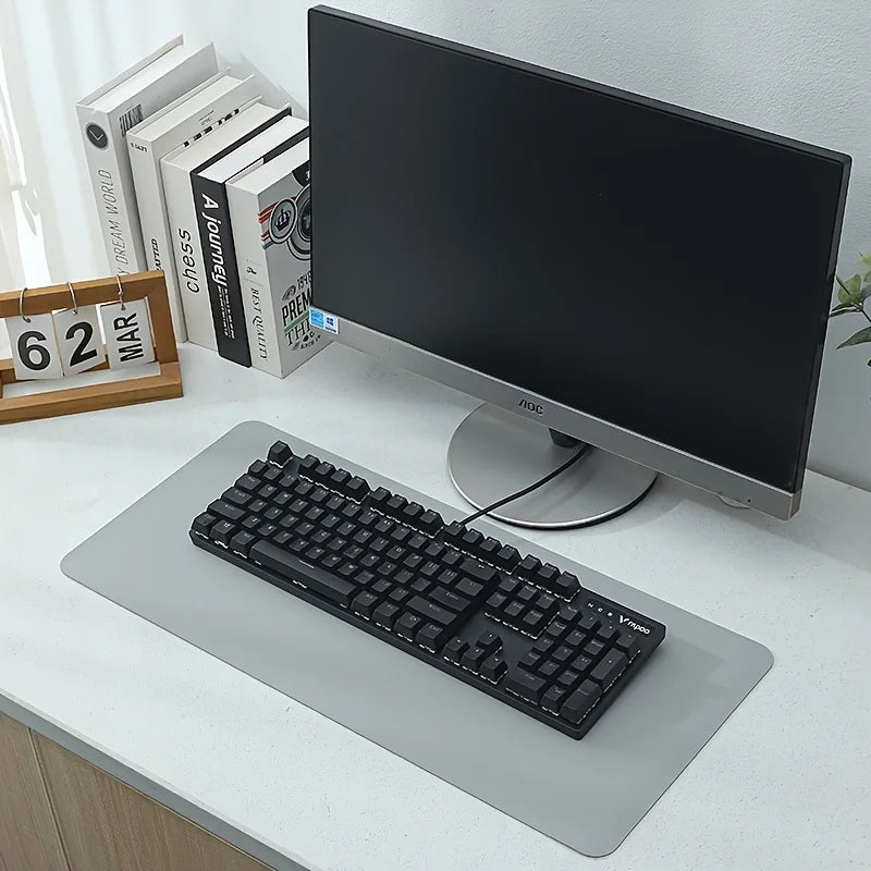 PU Leather Mouse Pads Desk Mat for Office Solid Color Gaming Waterproof Non-slip Computer Pad Keyboard Pads.