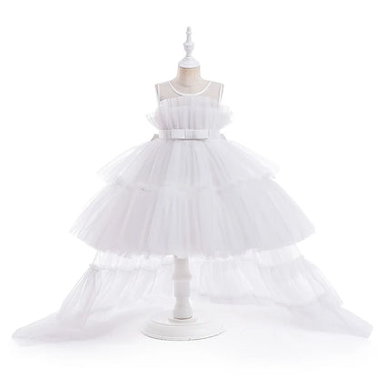 Formelle Abendkleider für Kinder, elegante Partykleider für Mädchen, Kleider mit abnehmbarem Prinzessinnenkleid