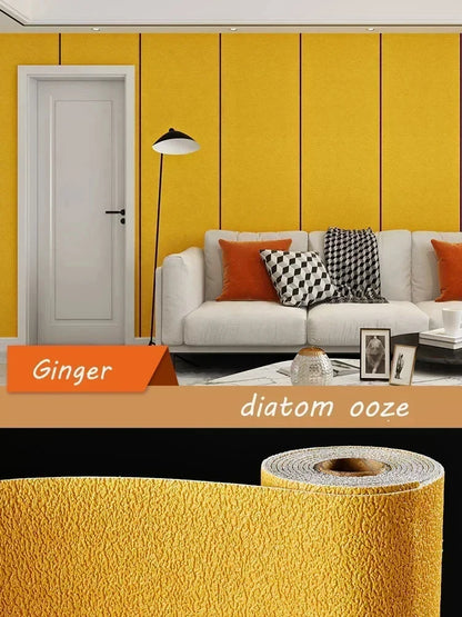 Selbstklebende Kieselalgen-Schlamm-Tapete, verdickter TV-Hintergrund, Leinen-Tapete, Schlafzimmer, Renovierung, Heimdekoration, XPE-Schaum-Wandaufkleber