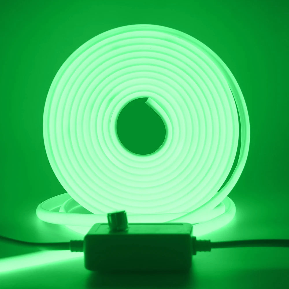 Dimmable COB LED Neon Light Strip 220V Dimmer Power Kit Waterproof 10 Colors 5m 10m 20m 30m 0.5m 288LEDs/m Flex Tube Lamp Decor