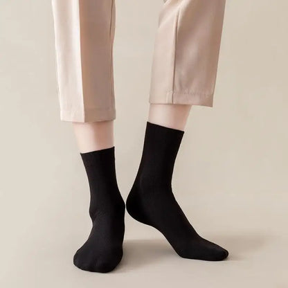 10 Pair Men's Bamboo Socks Anti-bacterial And Anti-odour Soft Business Socks Wearable And Breathable Casual Socks For Men.