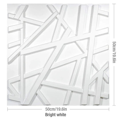 12pcs 50cm 3D wall panel Geometric lines 3D wall sticker wallpaper mural diamond design decor tile 3D mold 90's aesthetic room