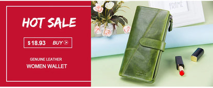 Contact'S Genuine Leather Wallets Women Men Wallet Short Small RFID Blocking Card Holder Wallets Ladies Red Coin Purse
