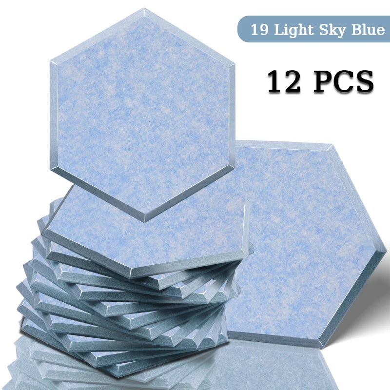 TOUO High Density Acoustic Panel 12pcs Soundproofing Panels Studio Acoustic Treatment Wall Sound Absorbing Bedroom Decoration