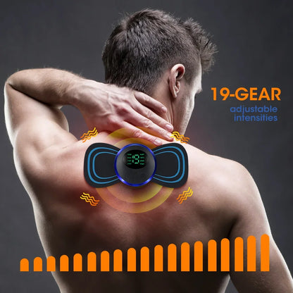 Electric Neck Massager EMS Muscle Massage Stimulator Low Frequency Instrument Back Cervical Calf Patches Pain Joints Mini Device.