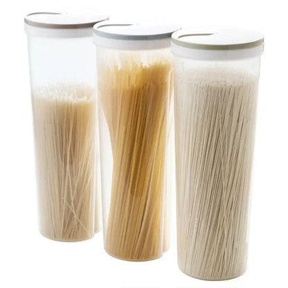 Food Storage Box Airtight Sealed Containers Fruit and Vegetable Storage Box for Cereal Spaghetti Noodle Wheat Pasta Organizer.