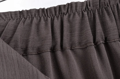 Casual Pants 2 Pieces Sets For Women Short Sleeve Coat High Waist Trousers Women's Suit 2025 Two Pieces Loose Woman Outfits.