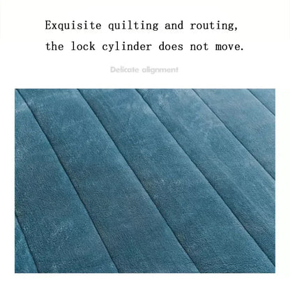 Coral Fleece Autumn Winter Warm Blankets for Bed 3 Layers Thicken Flannel Blanket Quilt Soft Comfortable Warmth Quilts Washable.