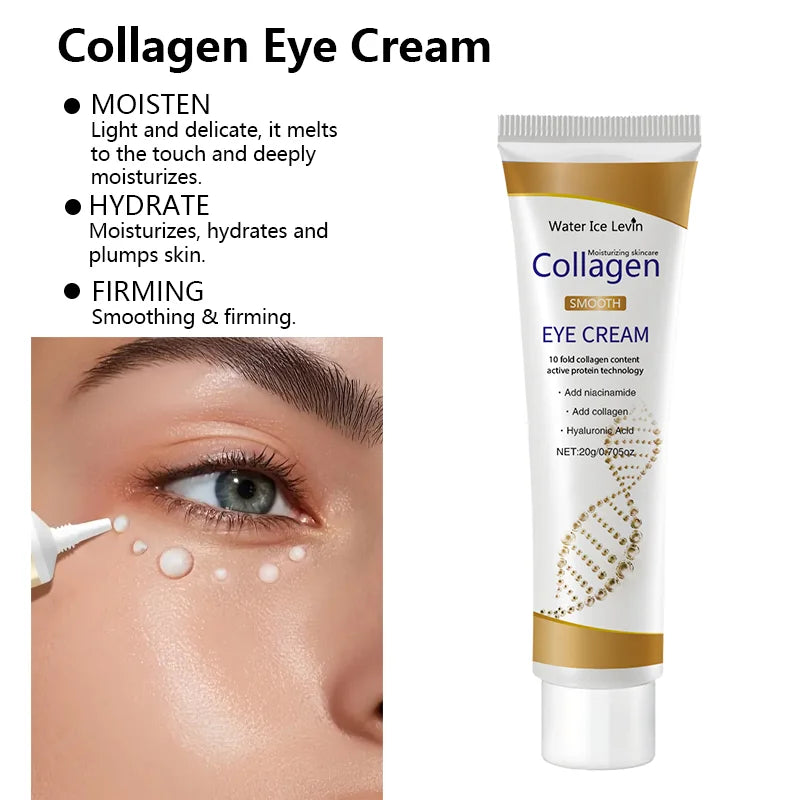Collagen Eye Cream skincare Anti Dark Circles Eye Bags Firming Moisturizing skincare Eyes Cream Skin Care for Eyes.