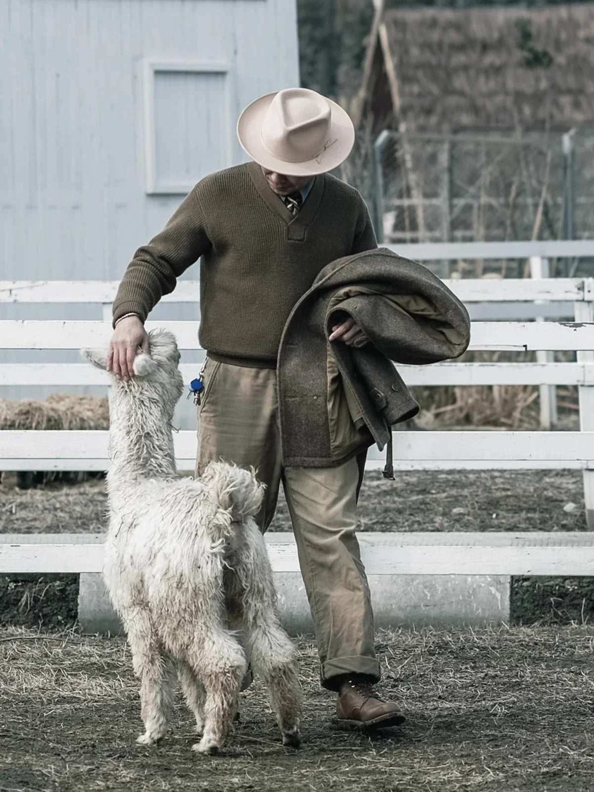 Bronson WWII USAAF Type A-1 Mechanic Sweater Men Heavyweight V-Neck Knit Jumper.