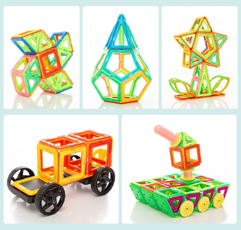 30-168pcs Magnetic Blocks Magnetic Designer Construction Set Educational Building Blocks Magnet Toys for Children Gifts.