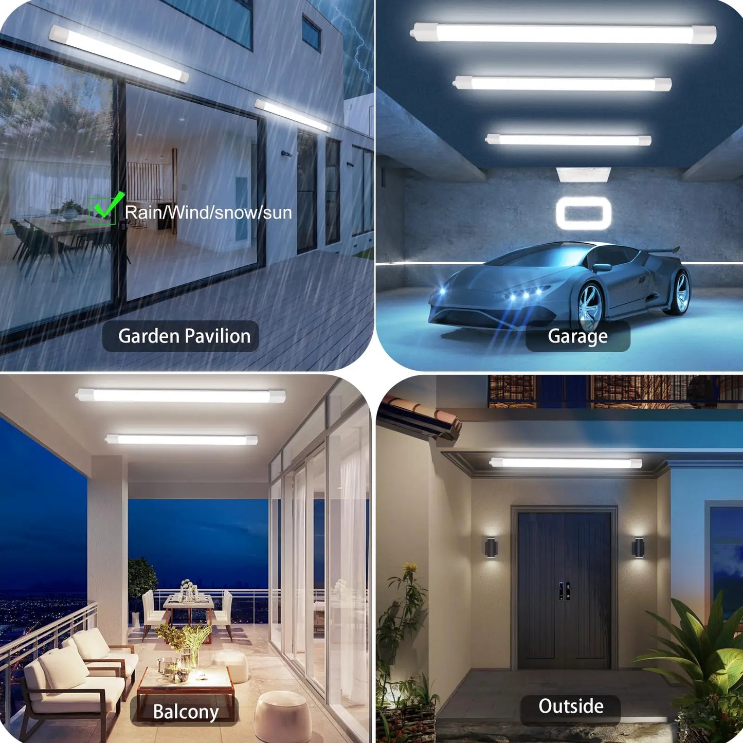 120cm LED Wet Room Light, 36W 4000K Neutral White, IP65 Waterproof Tube for Garage, Cellar, Workshop, Office, Bathroom.