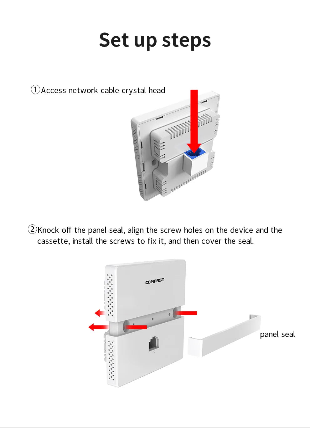COMFAST Full Wifi Seamless Roaming Kit 1 Gigabit Inteligent Flow Control Router POE Port Gateway+4pcs 1200Mbps Wall Access Point