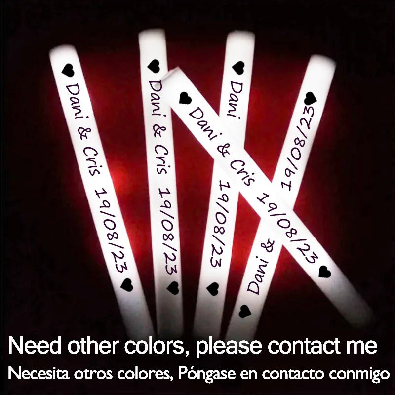 15/30/60Pcs Glow Foam Stick Groß Bunte RGB LED Cheer Tube Dunkles Licht Glow Sticks Weihnachten geburtstag Hochzeit Party Liefert.