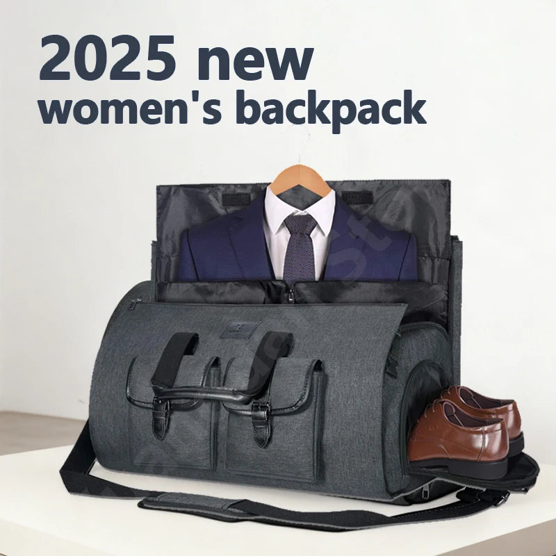 2025 Neue wasserdichte Herren-Wochenendreisearbeit mit großer Kapazität, multifunktionale Handgepäckaufbewahrung, 2-in-1-Anzugtasche.