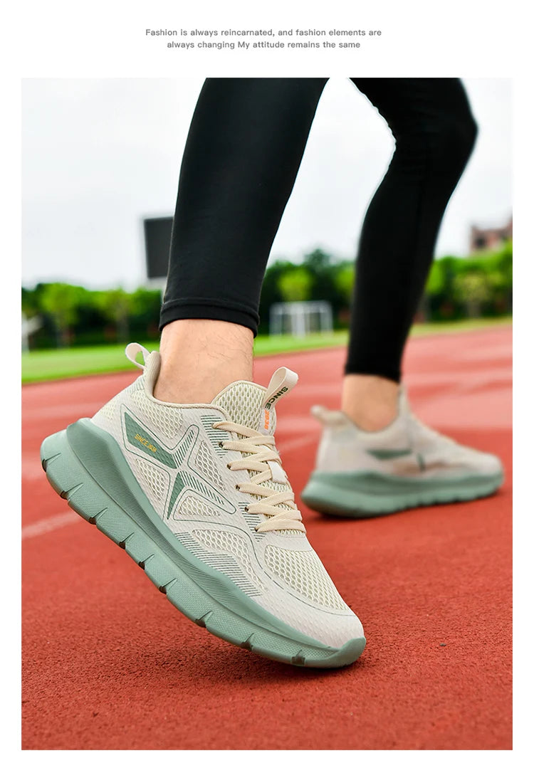Men's Running Shoes Marathon Breathable Lightweight Women's Comfortable Casual Athletic Nonskid Walking Sports Sneakers