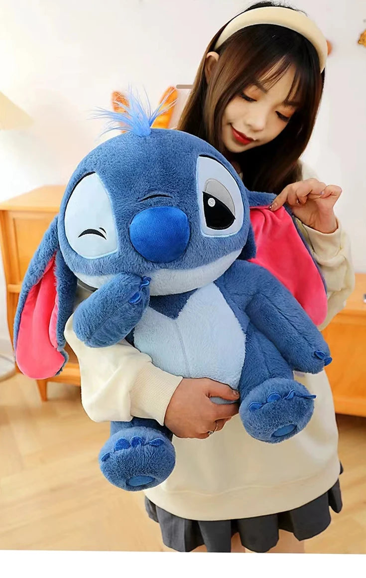 30-90CM New Disney Lilo & Stitch Sakura Doll Cartoon Angel Plush Toy Cute Anime Soft Stuffed Kawaii Children's Birthday Gift.