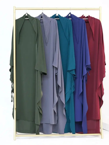 Ramadan Eid Khimar Abaya Dubai Turkey Islam Muslim Maxi Hijab Dress Nida Prayer Clothes For Women Kebaya Robe Femme Musulmane.