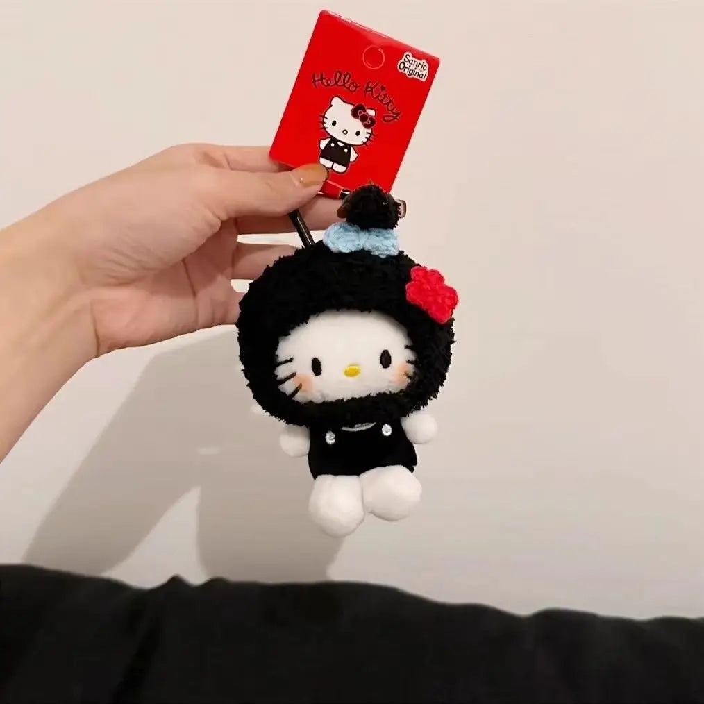 Cartoon and Anime Plush Fruits and Vegetables Series Cute Kittys Cat Plushes Keychain Pendants Girls' Backpack Accessories.