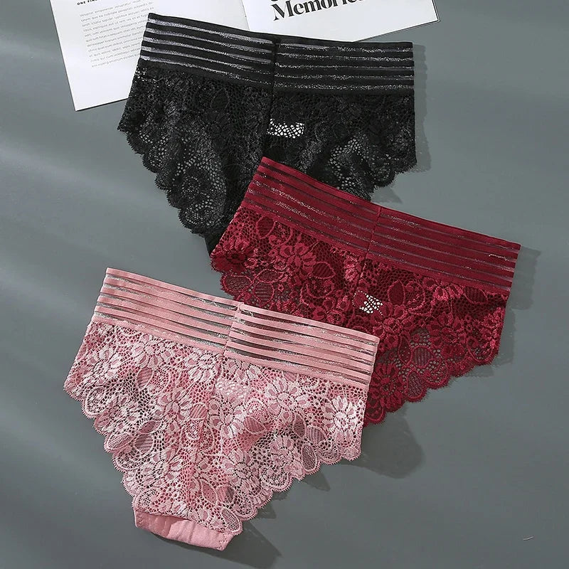 Women's Panties High Waist Underwear Lace Panty Sexy Women's Lingerie Hollow Triangle Panties Comfort Soft Briefs Fashion Pants.
