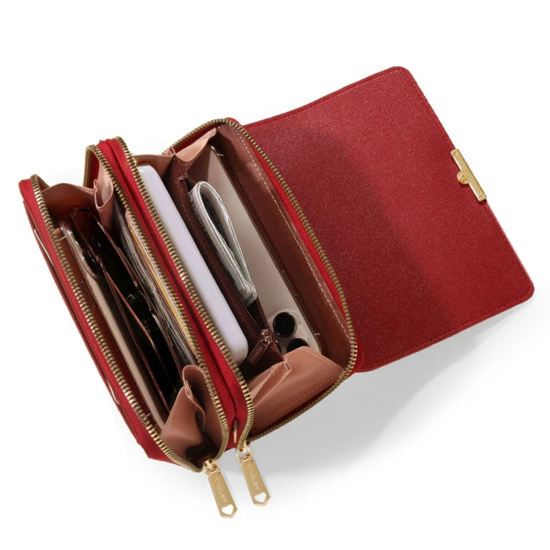 Women's Wallet Korean Handbag Multi Card Large Capacity Casual Shoulder Bag Mobile Phone Packet Fashion New Style.