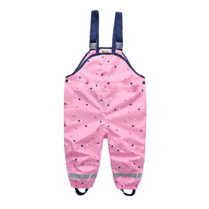 HONEYKING Children's Clothing Sets Raincoat Suit Baby Waterproof Overalls Pants Girls Jumpsuit For Kids Jacket And Trousers Set.