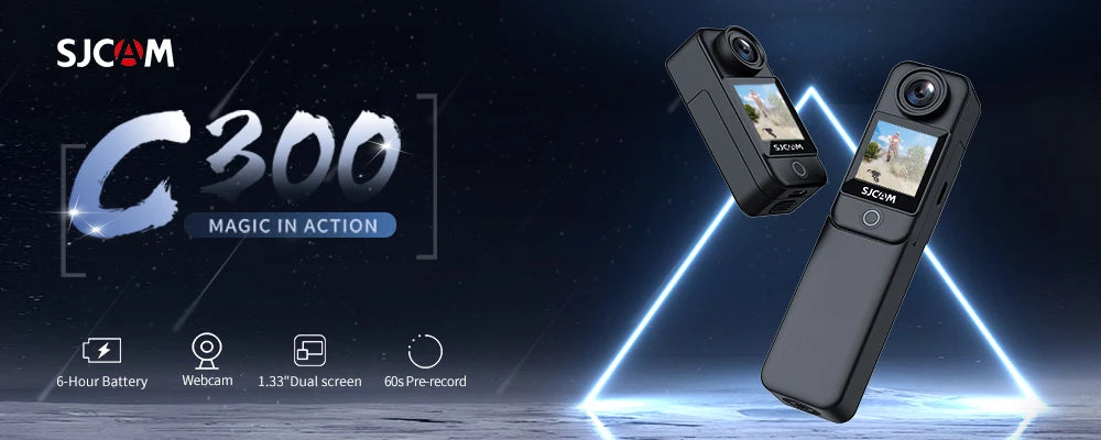 SJCAM C200 Pro 4K Action Camera with Portable Body 5M Waterproof FHD 6-Axis GYRO Video Body 5G WiFi Night Vision Sports DV.