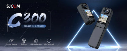 SJCAM C100 Plus Action Cam 4K Electronic Image Stabilization 2.4G WiFi 30M Waterproof With Case Sport Camera Black White.