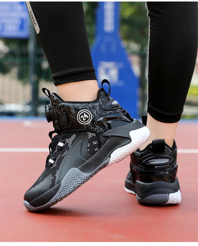 Kids Basketball Shoes Boys Sneakers Non-slip Child Trainer Basket Shoes Outdoor Children Sport Shoes