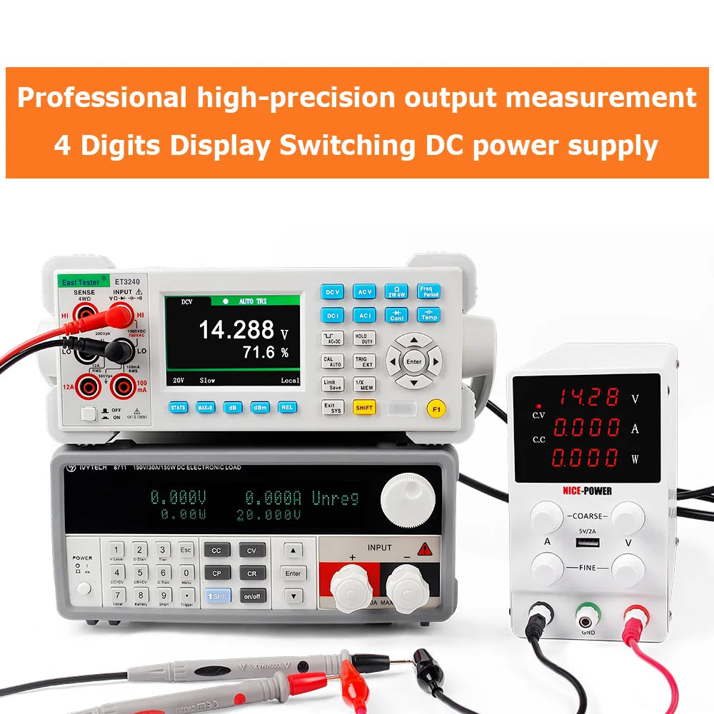 DC Lab Power Supply 30V 10A Adjustable Power Source For Phone Repair 24V 48V 72V Switching Power Supply Battery Fast Charging.