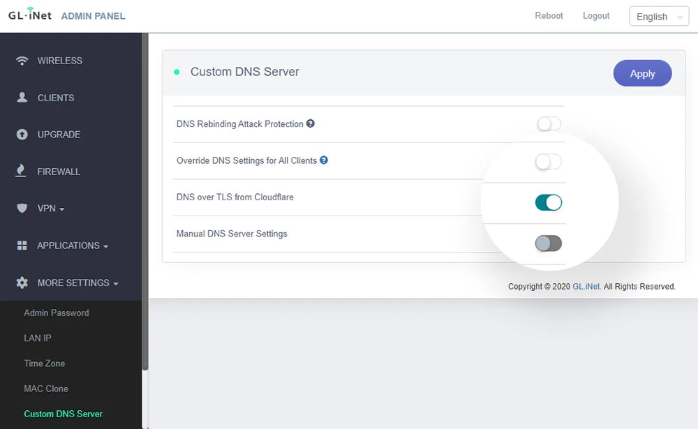 GL.iNet GL-SFT1200 (Opal) Secure Travel WiFi - AC1200 Dual Band Gigabit Ethernet Wireless Internet Router.