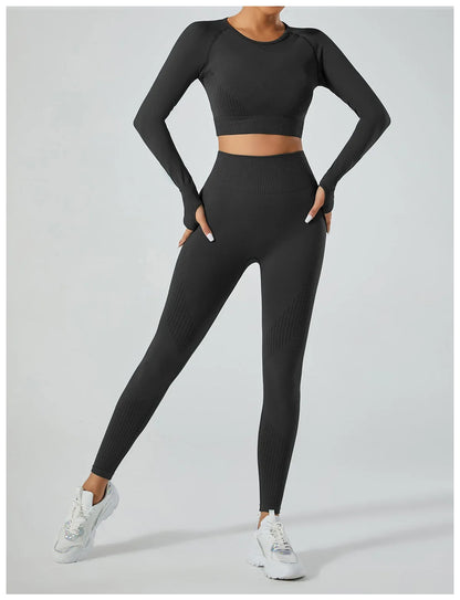 Seamless Cross-Border Running Sports Top Breathable Fitness Jacket Training Quick-Dry Outerwear Long Sleeve Yoga Wear For Women