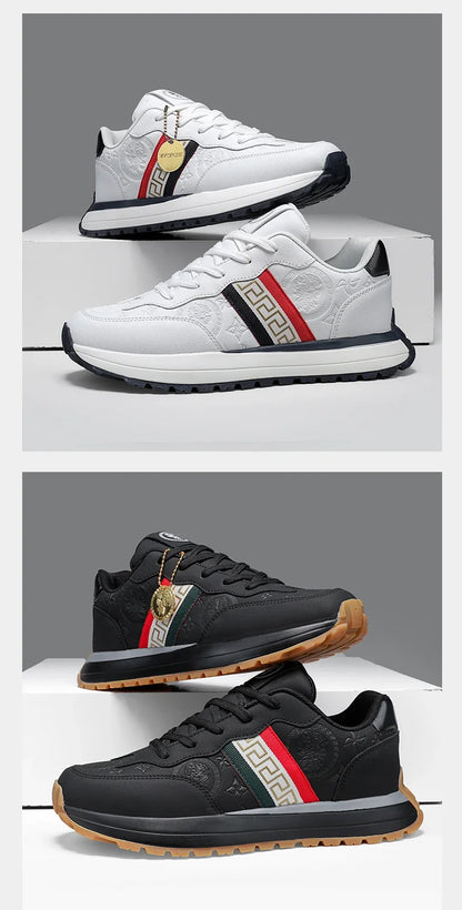 Genuine Leather Casual Shoes Men Designer Luxury Women Tennis Chunky Sneakers Muffin Sport Shoes Man Male Board Footwear